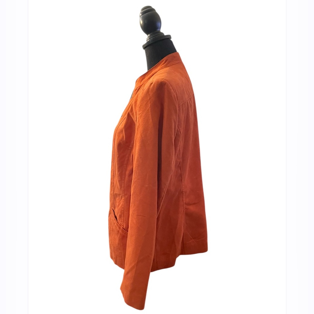 Allison Daley Women’s Color  Orange Jacket Size Large - Picture 4 of 5